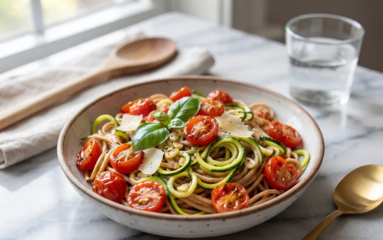 Healthy Tomato Zucchini Pasta