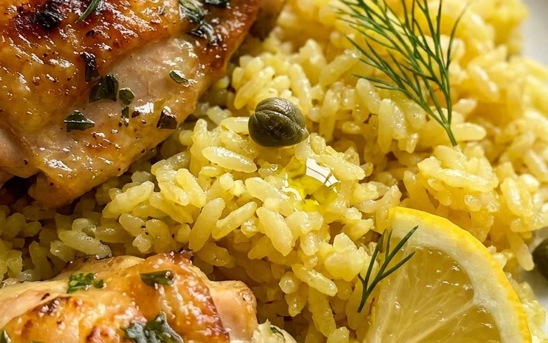 Greek Chicken and Lemon Rice (30 Minutes, One-Pot)
