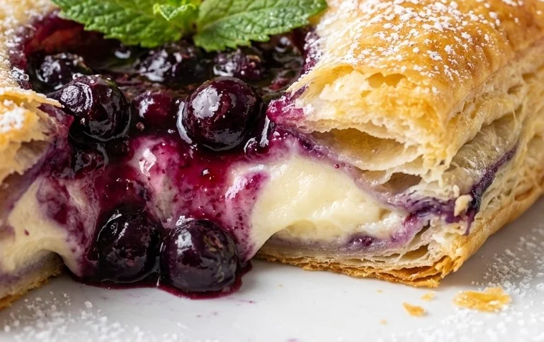 Blueberry Cream Cheese Puff Pastry