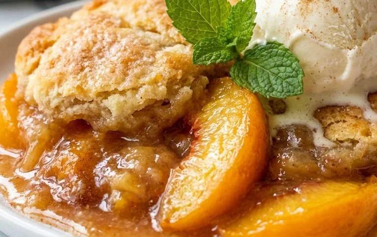 The Easiest Southern Peach Cobbler