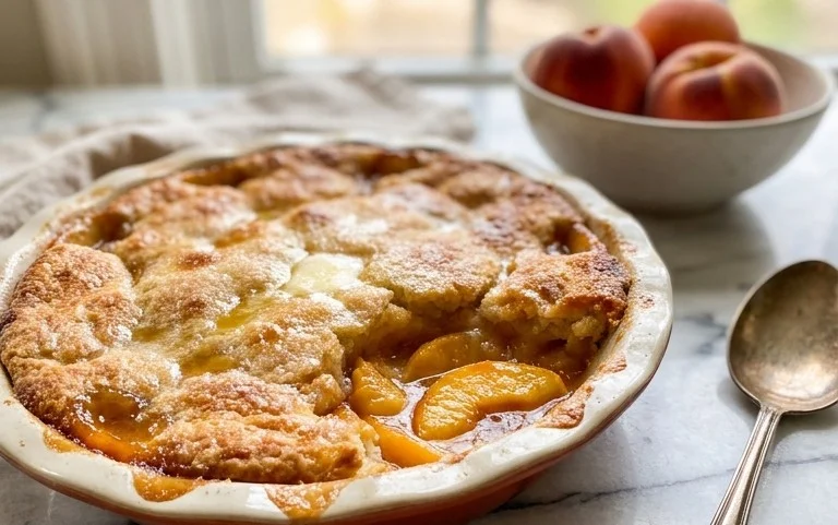 The Easiest Southern Peach Cobbler