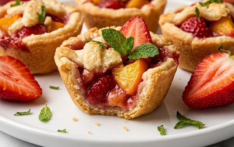 Strawberry Peach Pie Bites