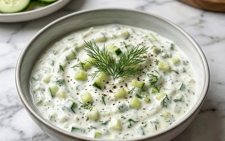 Cucumber Dip with Sour Cream and Dill