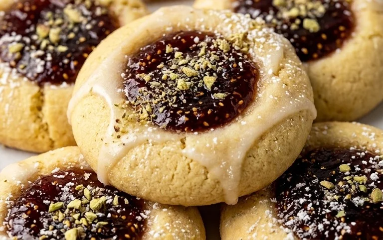 Cardamom Fig Thumbprint Cookies