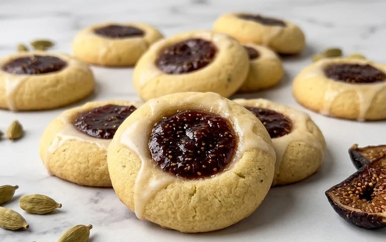 Cardamom Fig Thumbprint Cookies