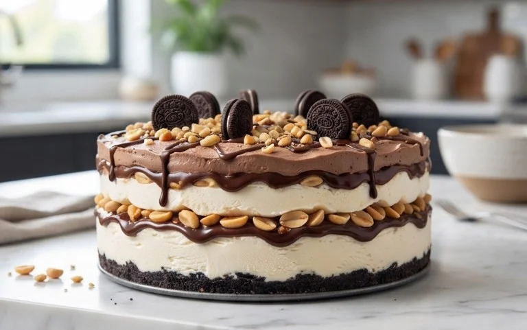 Buster Bar Ice Cream Cake