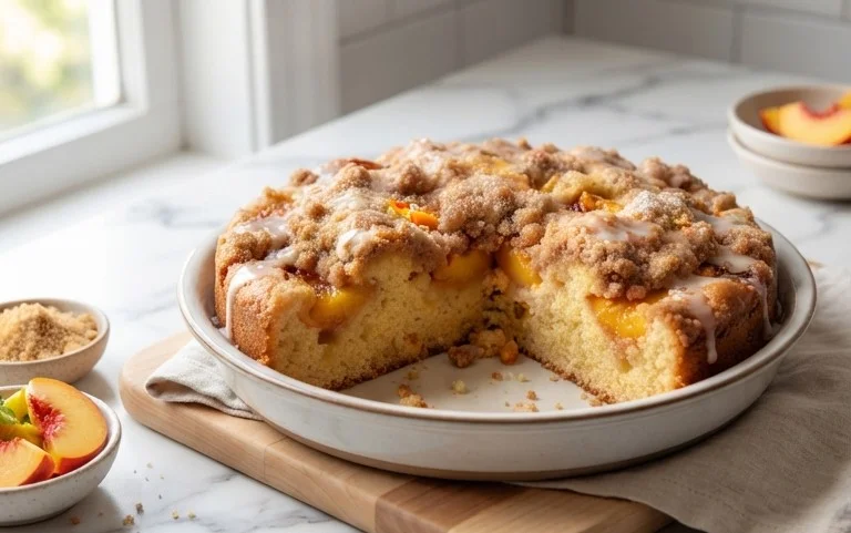Brown Sugar Peach Cake