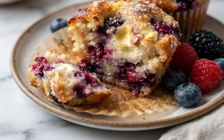 Berry Cream Cheese Muffins