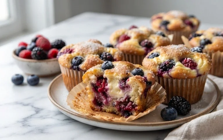 Berry Cream Cheese Muffins