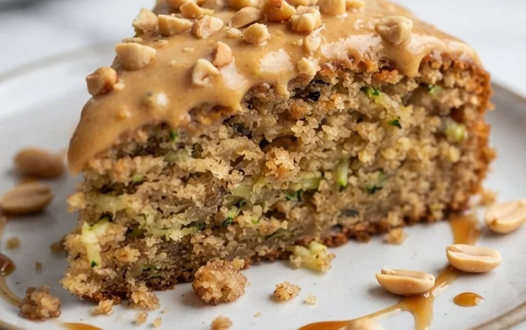 Moist Peanut Butter Zucchini Cake Recipe