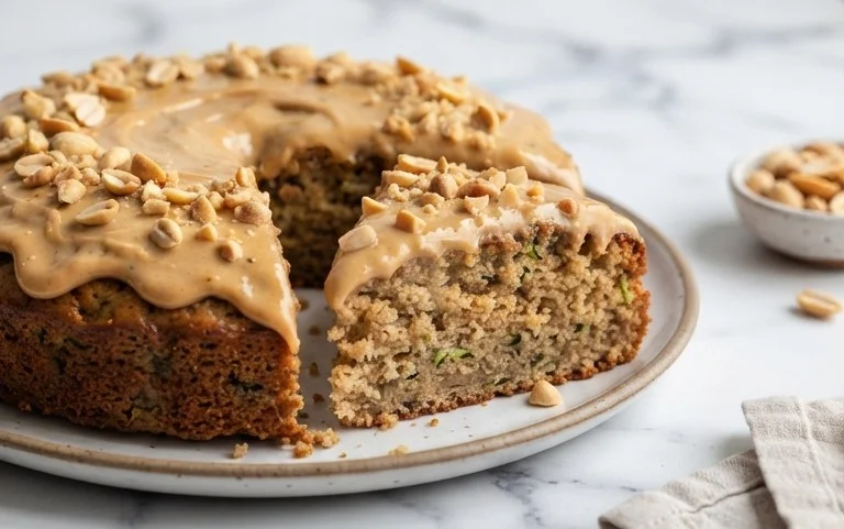 Moist Peanut Butter Zucchini Cake Recipe