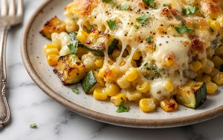 Zucchini Corn Parmesan Bake Recipe