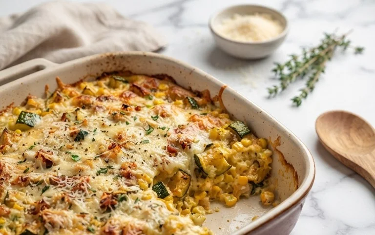Zucchini Corn Parmesan Bake Recipe
