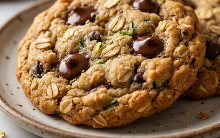 Homemade Zucchini-Oat Chocolate Chip Cookies
