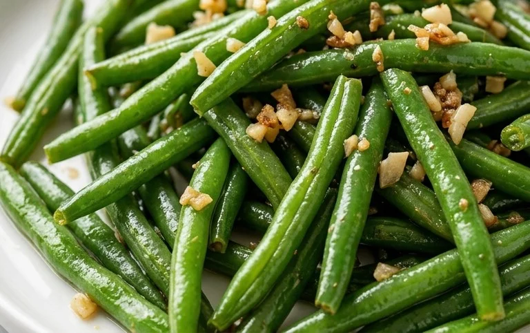 Sautéed Green Beans Recipe with Garlic