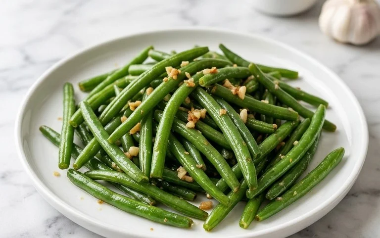 Sautéed Green Beans Recipe with Garlic