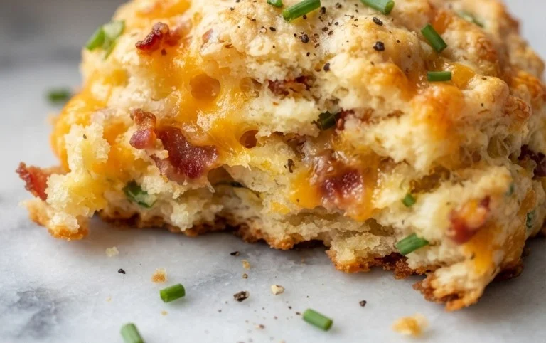 Beef Bacon Cheddar and Chive Scones