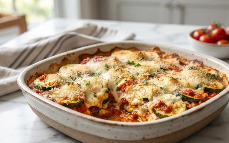 Three Cheese Zucchini Parmesan