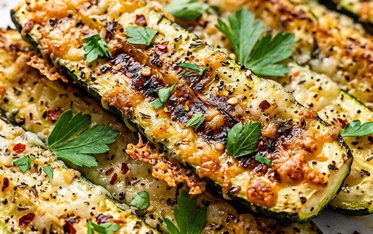 Oven Roasted Parmesan Zucchini
