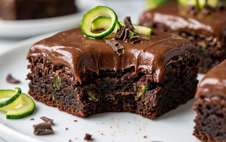 Zucchini Brownies with 1 minute Frosting!